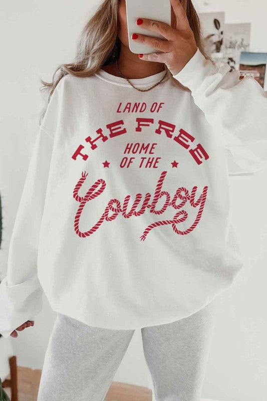 HOME OF THE COWBOY GRAPHIC SWEATSHIRT