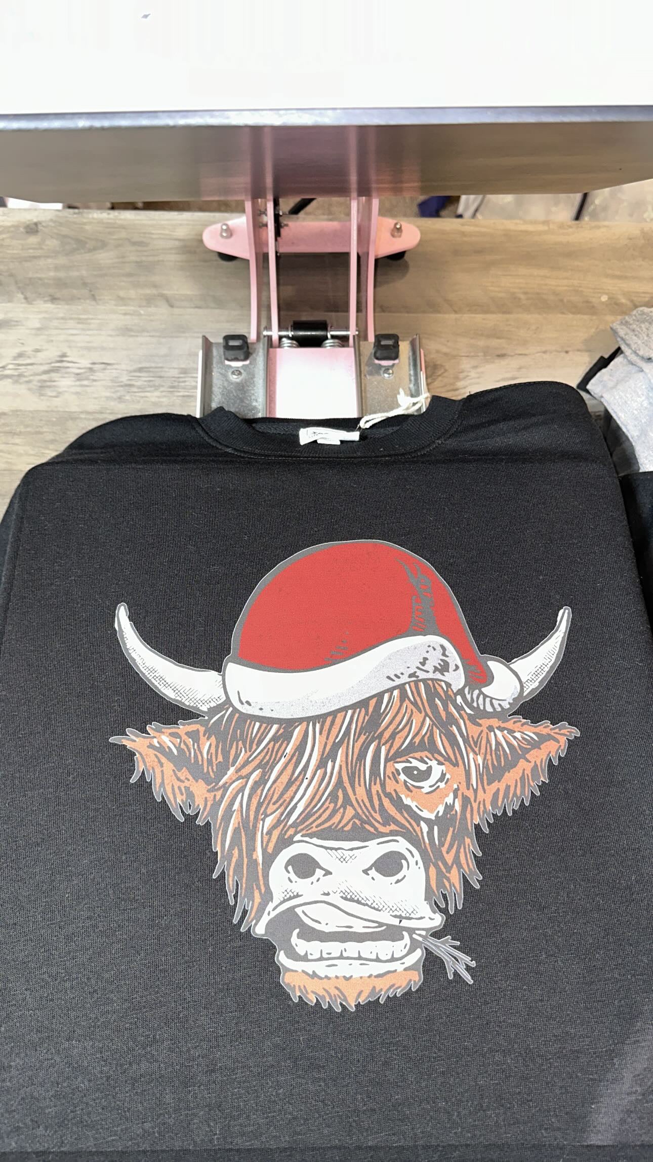 The Christmas Cow Oversized Crewneck Sweatshirt- Size L