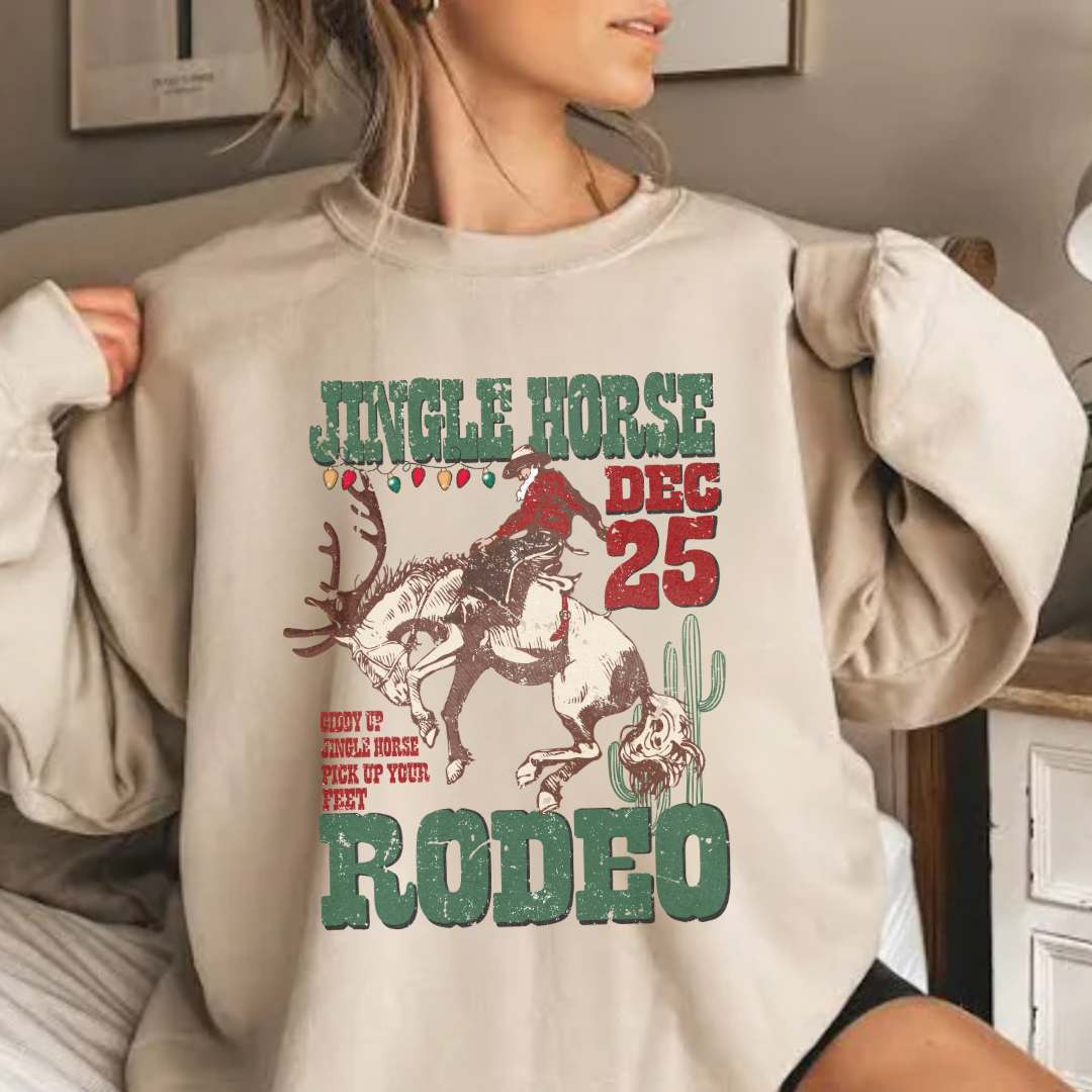 Jingle Horse Rodeo Crewneck Sweatshirt