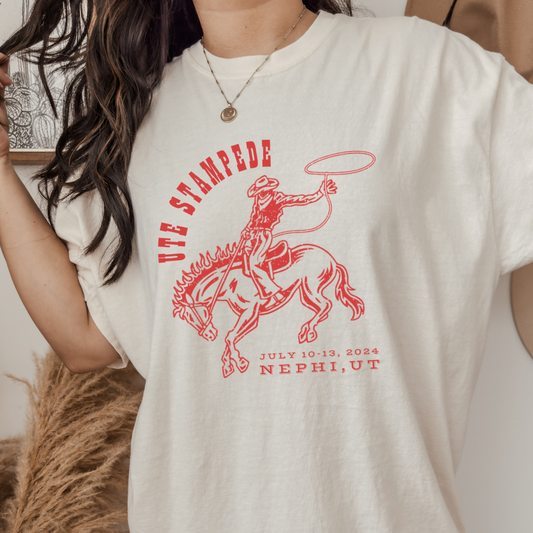 The Ute Stampede Tee (Red)- Comfort Colors