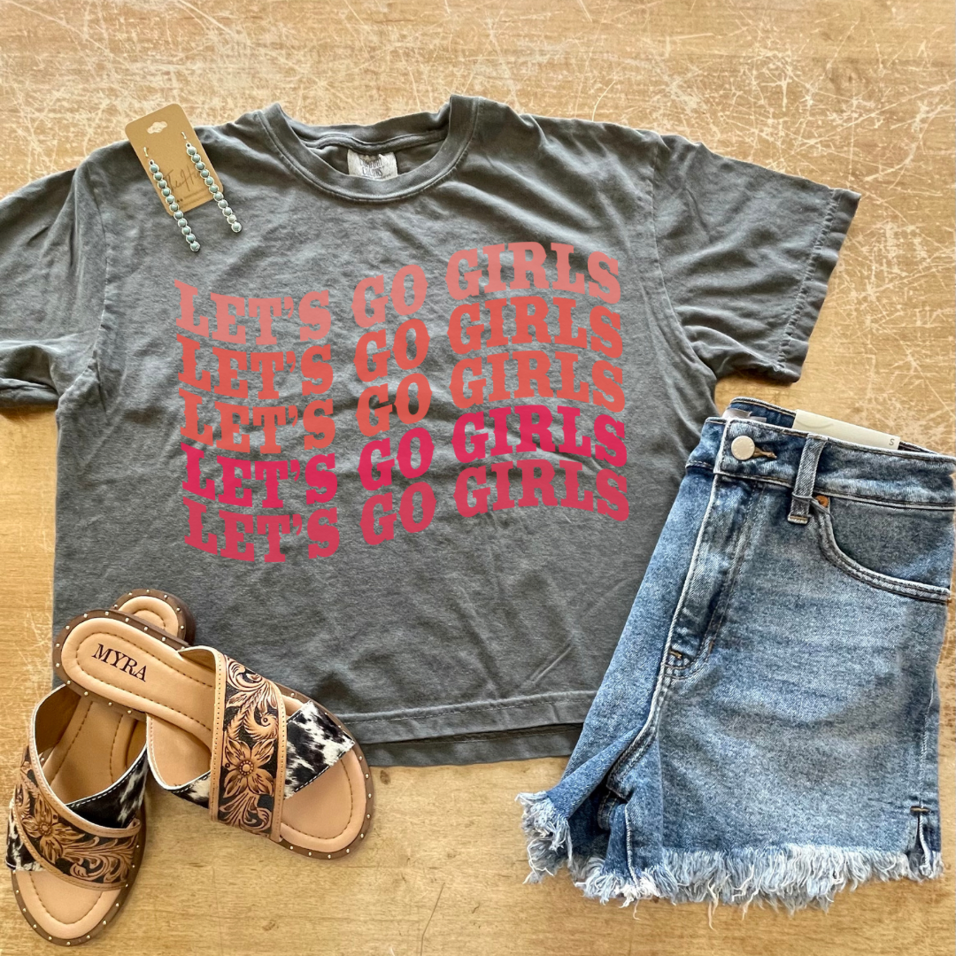 Lets Go Girls Boxy Crop Graphic Tee