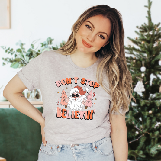 Don't Stop Believin' in Christmas Tee