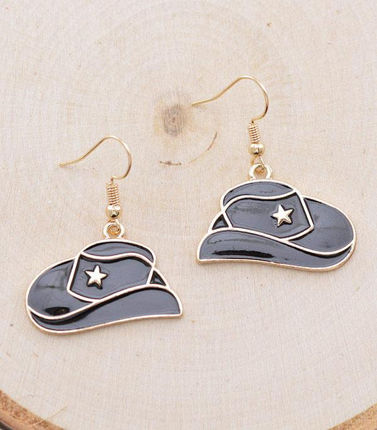 Grandbluff Cowboy Hat Earrings