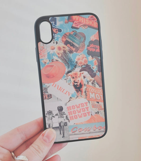 Turquoise Collage Phone Case