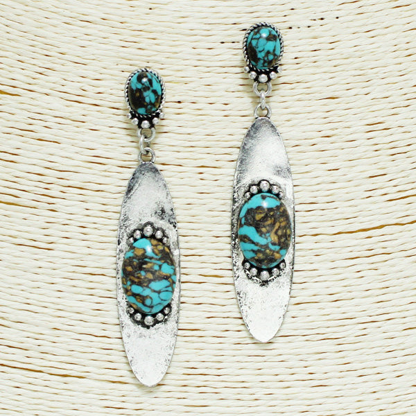 Can’t Be Tamed Turquoise Earrings